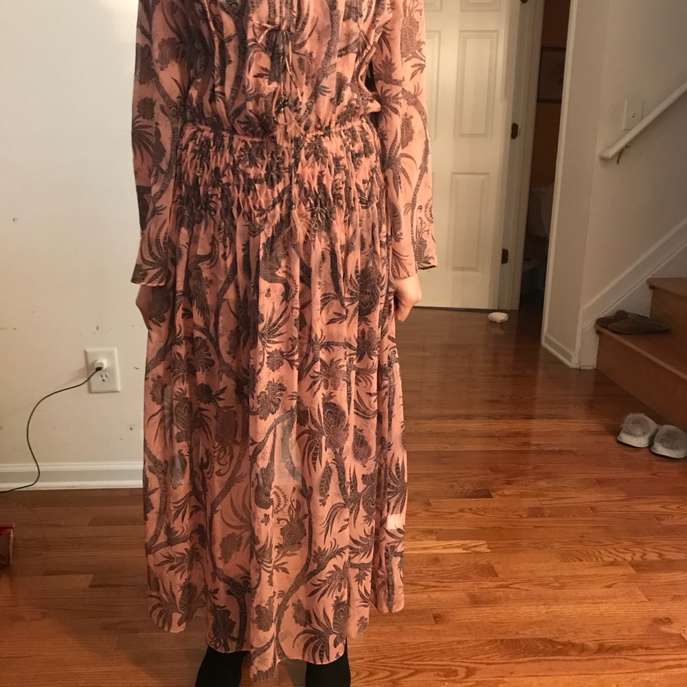 A pink Zimmerman’s silk dress